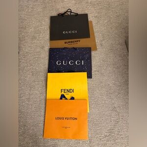 Lot of 5 Designer Shopping Bags